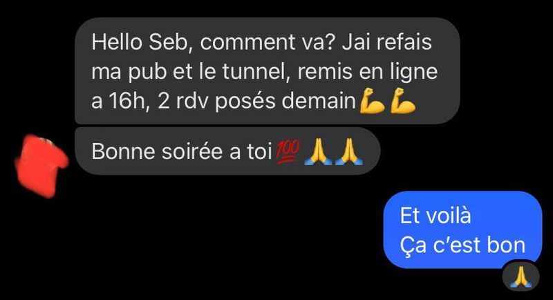 Tunnel remis en ligne 2 RDV posés