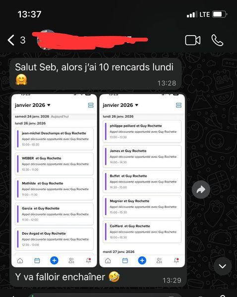 10 rendez-vous posés le lundi